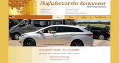 Desktop Screenshot of flughafentransfer-rosenmeier.de